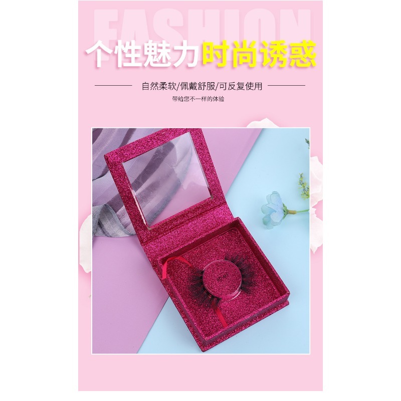高仿水貂毛包装盒8d01纤维 浓密纤长眼睫毛货源欧美风格