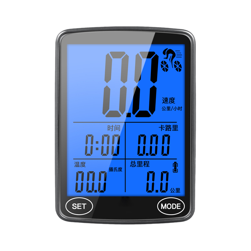 The 240817C bicycle wireless speedometer features a large screen with both Chinese and English, wireless touch, backlight, and water resistance. It is a mountain bicycle speedometer, odometer, and speedometer pic 12