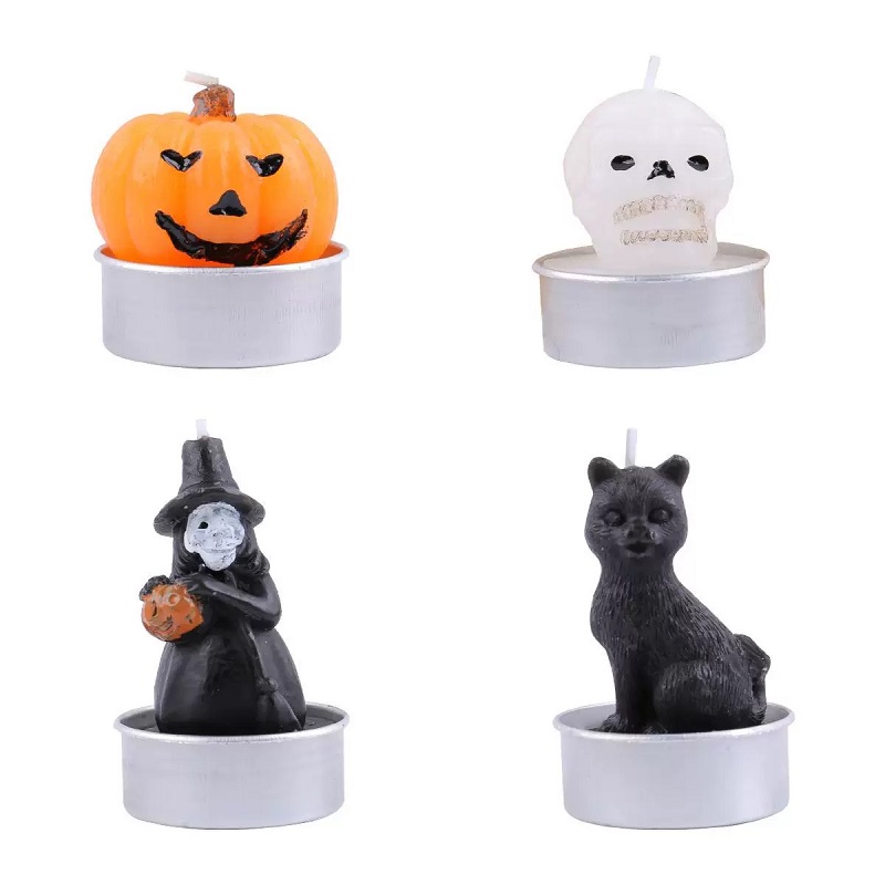 halloween Halloween Candle props Little Black Cat Pumpkin Lantern Witch Candle all saints dayhalloween Halloween Candle Props Little Black pic 8