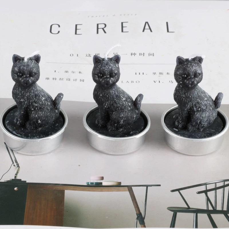 halloween Halloween Candle props Little Black Cat Pumpkin Lantern Witch Candle all saints dayhalloween Halloween Candle Props Little Black pic 7