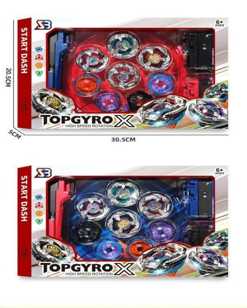 Handle + large scale transmitter *2+ gyroscope *4+ gyroscope feet *4+ gyroscope disk fun and relaxing rotating alloy gyroscope accessories for children's toys