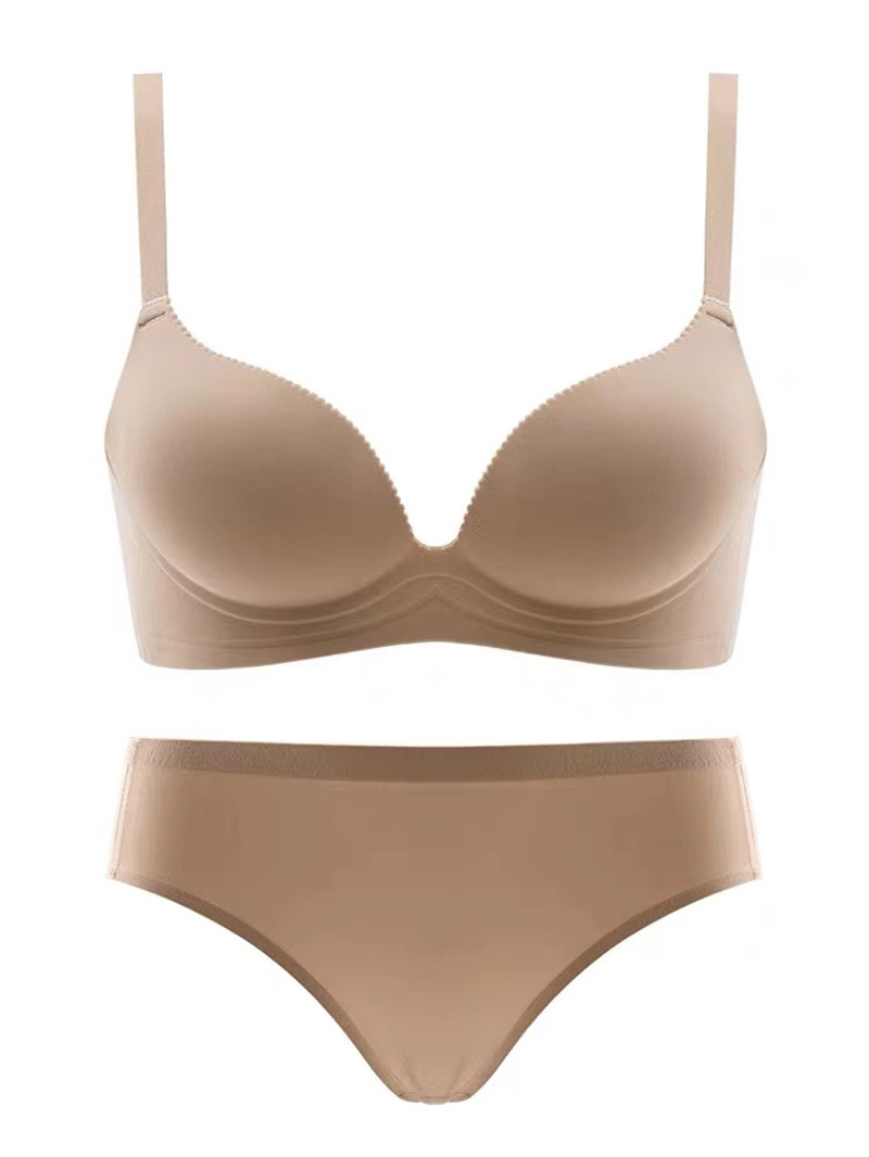 调整型文胸大码内衣 一体杯美背设计 舒适透气 女士内衣单件 轻盈无痕文胸11114565