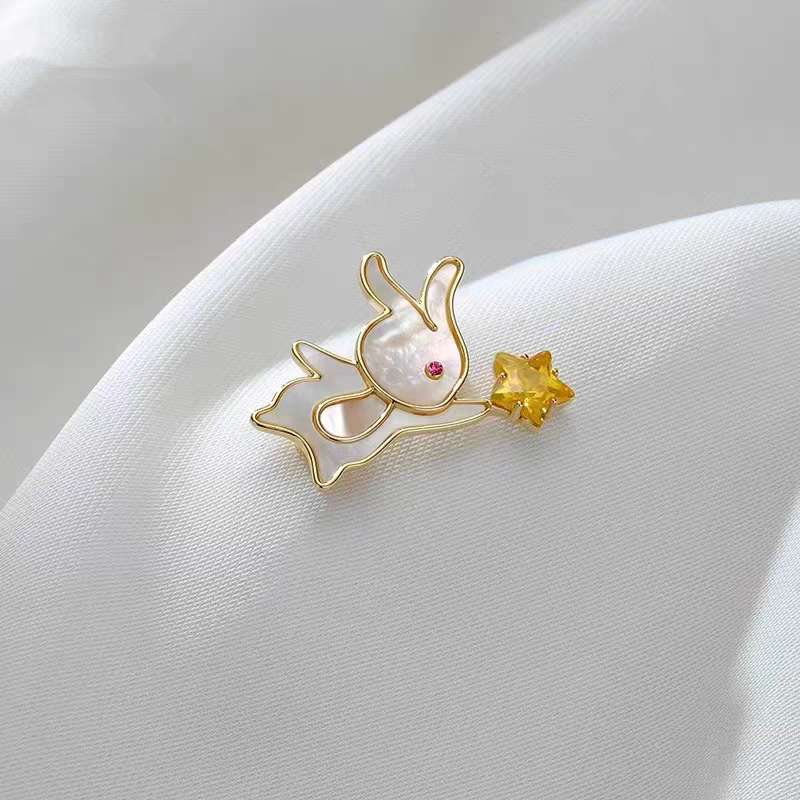 Broche conejo pequeño con estrellas amarillas details Picture