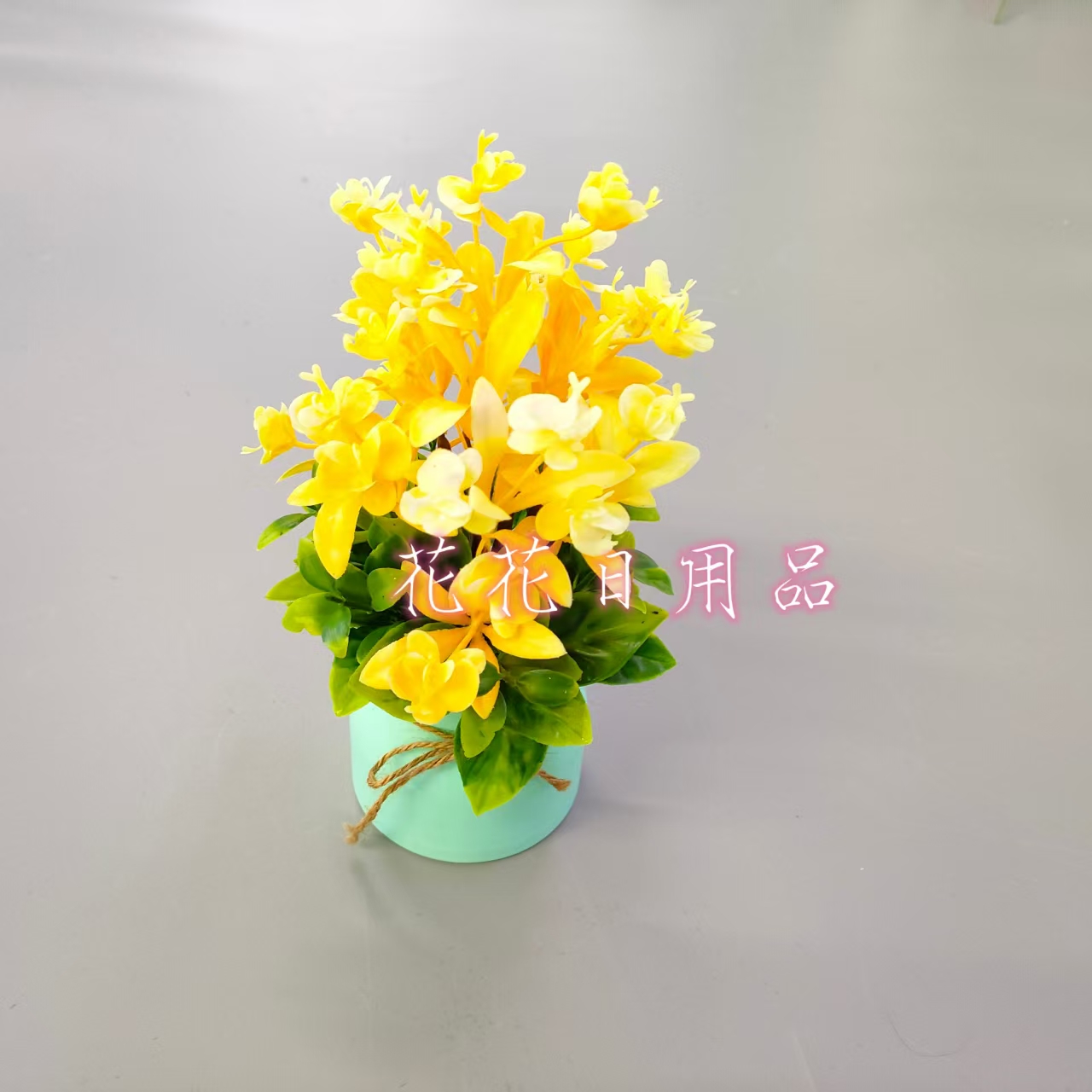 Artificial flower fake flower bonsai color plastic pot plastic phalaenopsis decorative items Item Picture