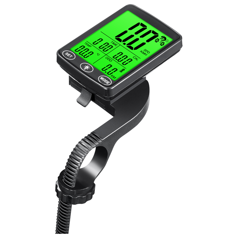 The 240817C bicycle wireless speedometer features a large screen with both Chinese and English, wireless touch, backlight, and water resistance. It is a mountain bicycle speedometer, odometer, and speedometer details Picture