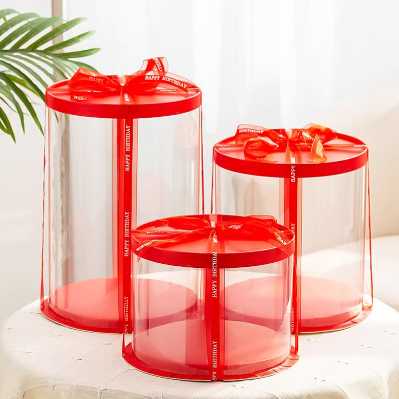 圆形蛋糕盒花饽饽婚庆花馍喜诞寿桃老人网红6六寸圣诞生日包装盒圆盒蛋糕包装盒详情1