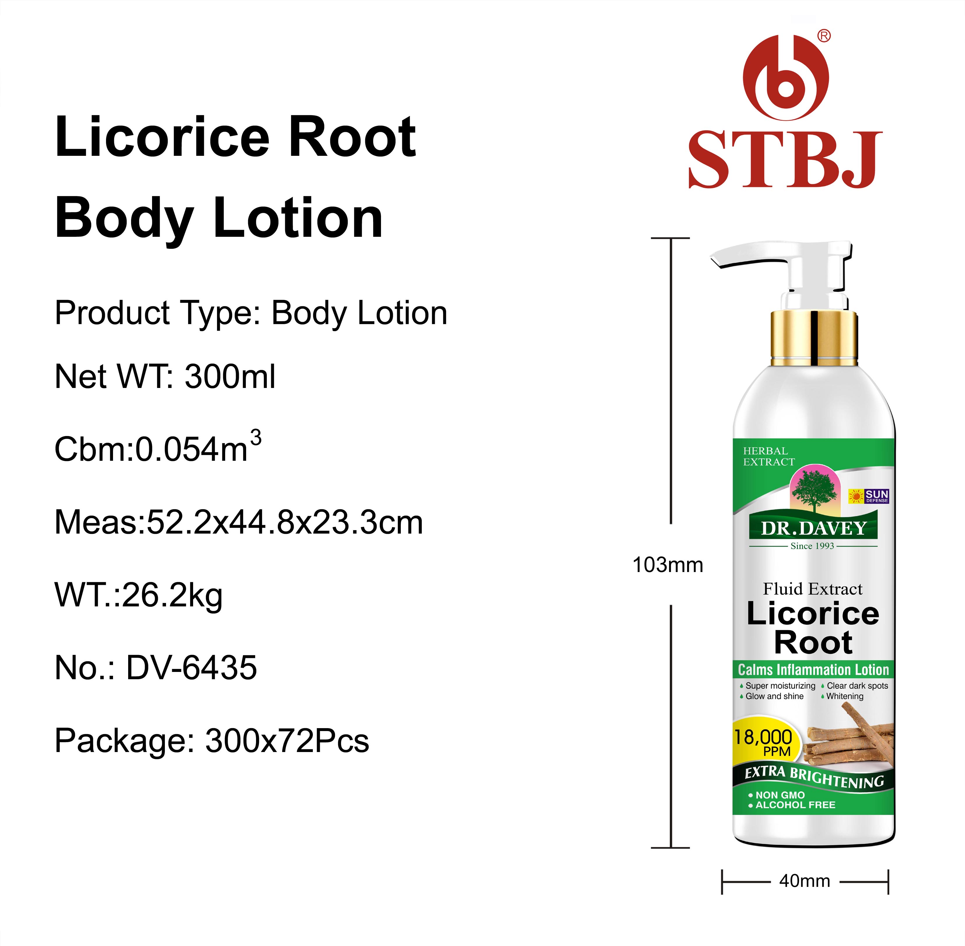 DR.DAVEY Licorice Root Body Lotion Specification image