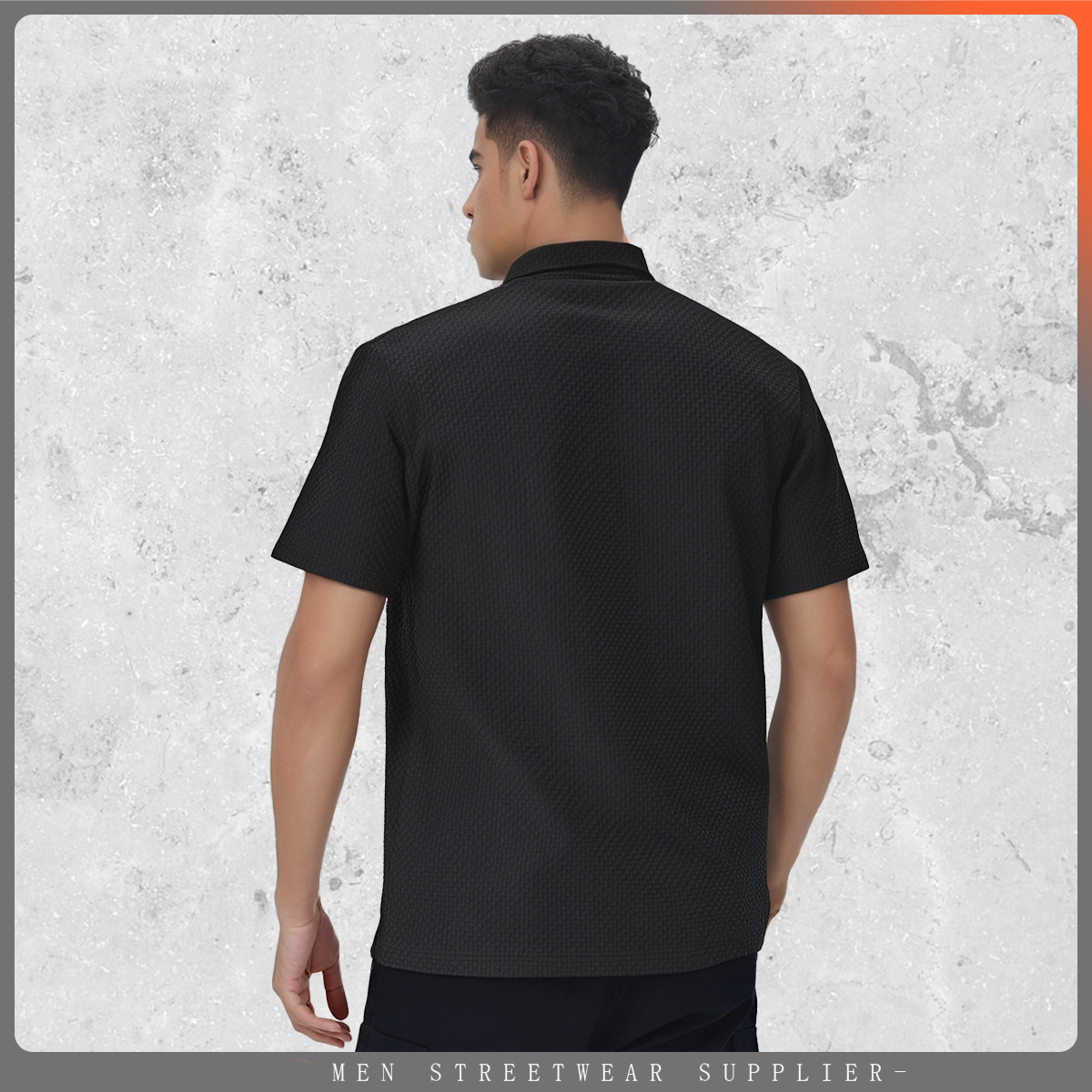 Light and thin breathable texture POLO shirt details Picture