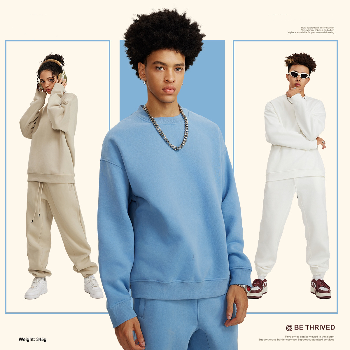 top round neck plush solid color large size sweatshirt men full figure