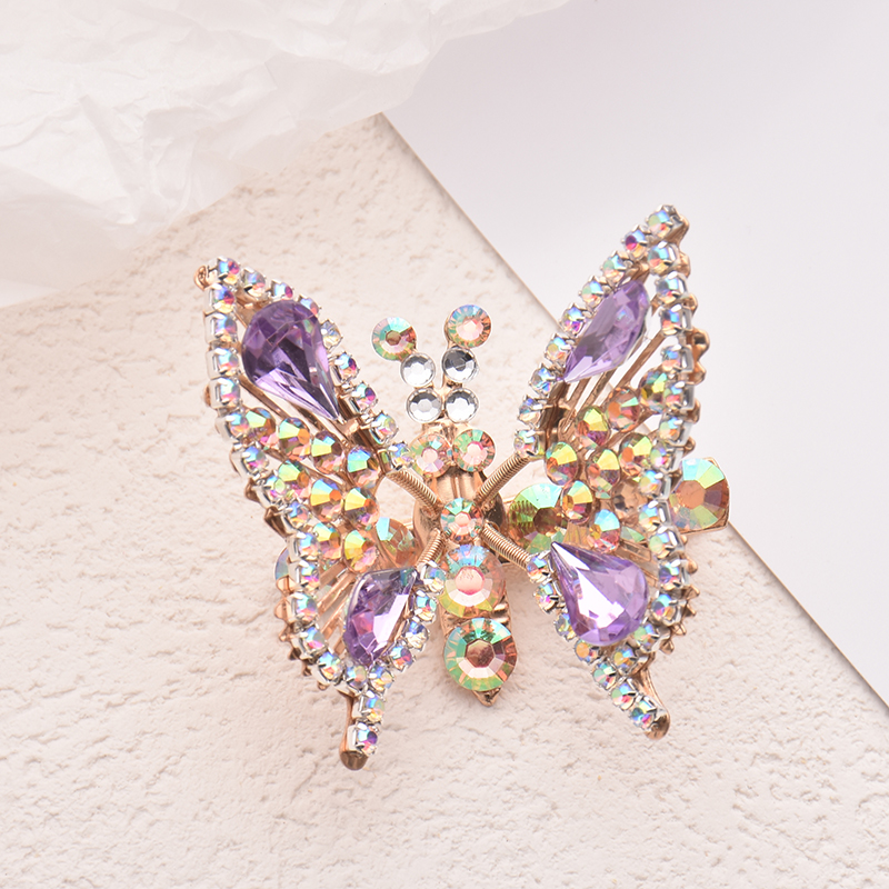 会动的蝴蝶儿童水钻发夹发卡新款可爱头饰夹子侧边夹碎发夹刘海夹可爱会动的水钻蝴蝶发夹小女孩发饰侧边夹碎发刘海夹详情9