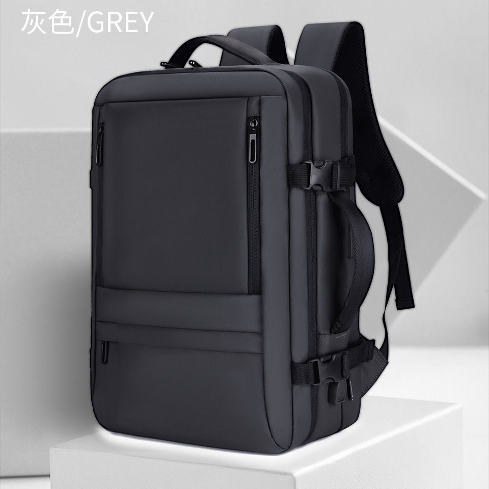 双肩包男高级感出差旅游商务通勤短途旅行包包大容量学生电脑背包 详情图2