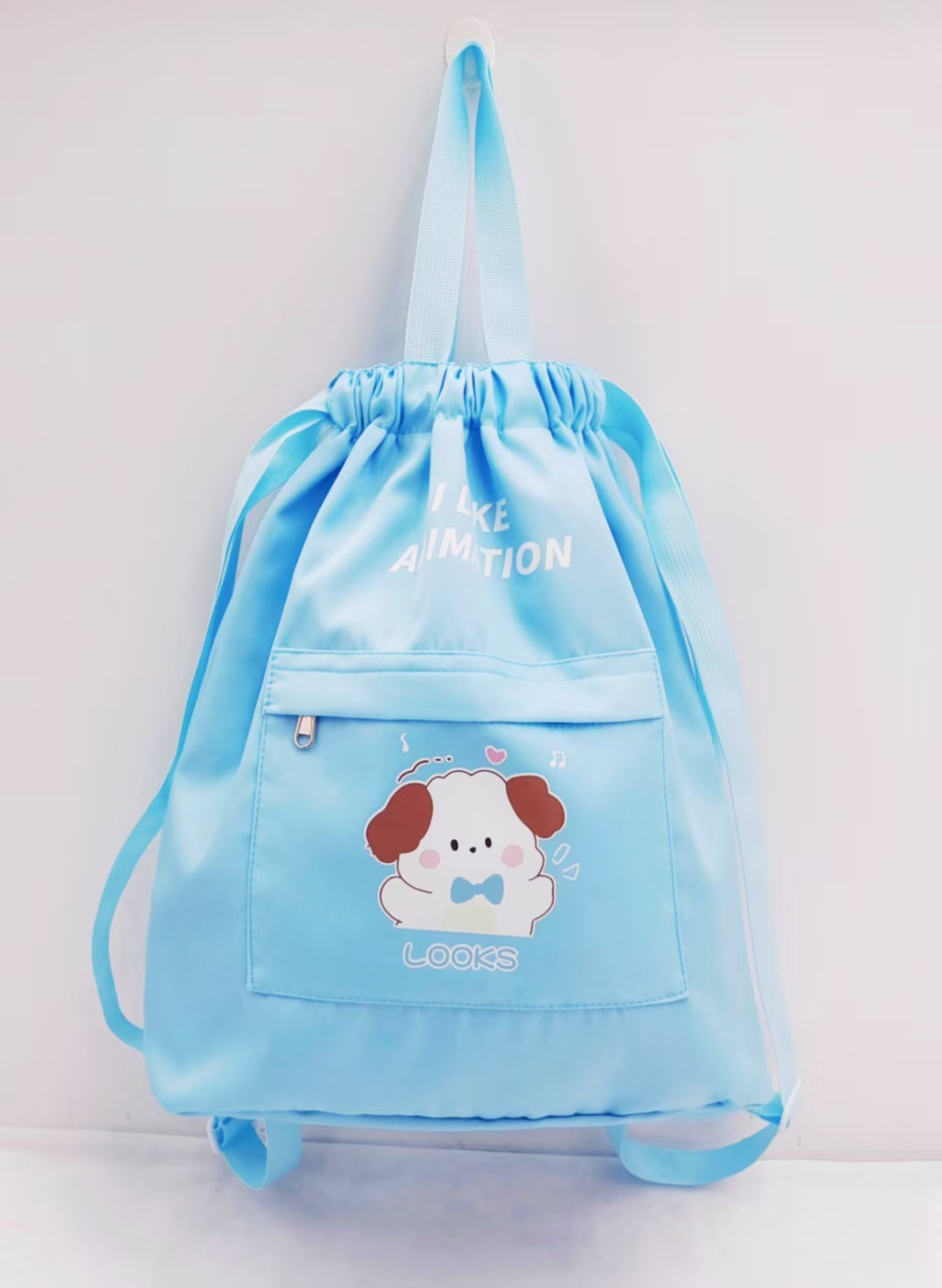 Large-capacity backpacks for spring outings, student schoolbags, men's and women's drawstring backpacks