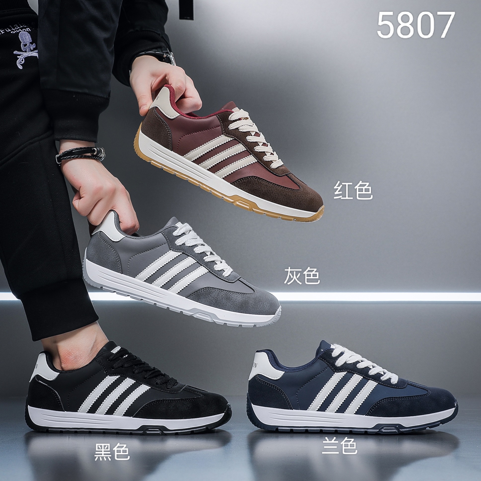 翻毛皮运动鞋 男鞋板鞋 2025外贸新款详情2