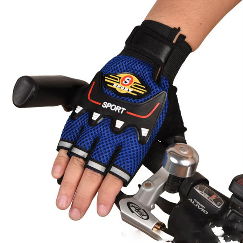 Outdoor riding half finger gloves for men Spring and autumn non-slip breathable wear resistant bicycle mountain bike motorcycle half glove Item Picture