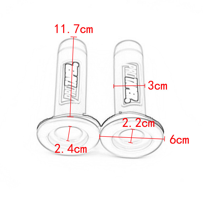 Suitable for motorcycle riders rubber pedal moped glue sticky fire throttle knob set universal Specification drawing