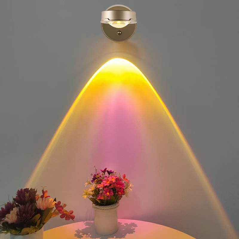 Wireless remote control charging sunset lamp, wall lamp, no wiring required, atmosphere bedroom, living room, background wall, decorative painting lamp pic 3