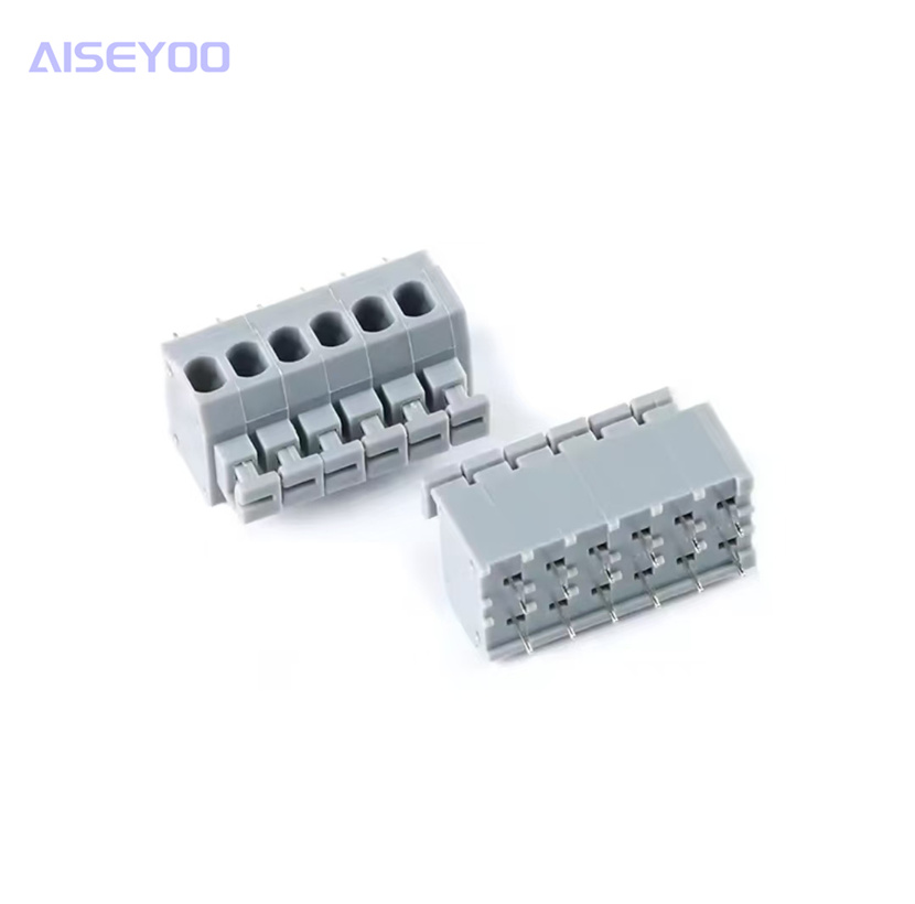 KF235-2/3/4/5/6/8P/ through-hole 250V/10A 3.81mm pitch spring-type PCB terminal Item Picture