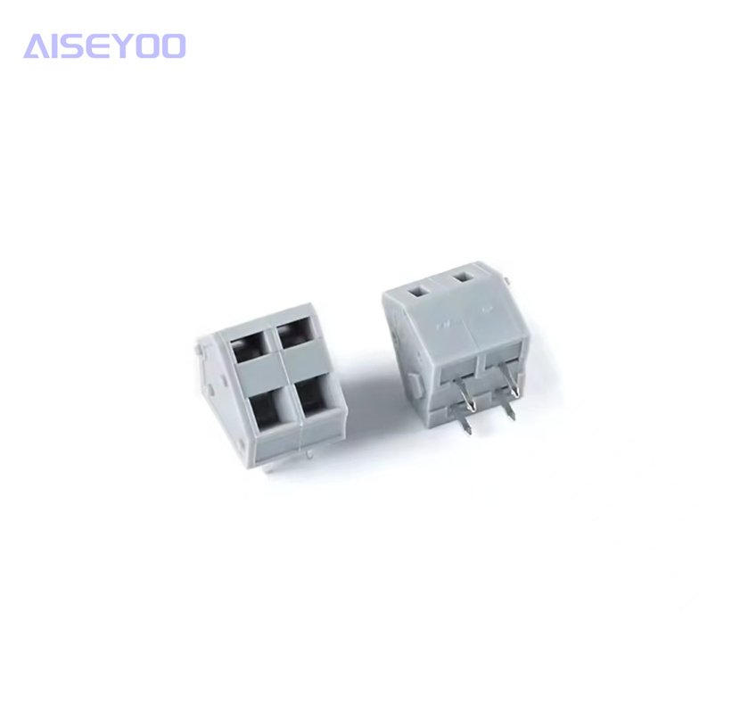 KF243A-5.0-2/3/4/5/6/8P double-row through-hole spring type terminal block details Picture