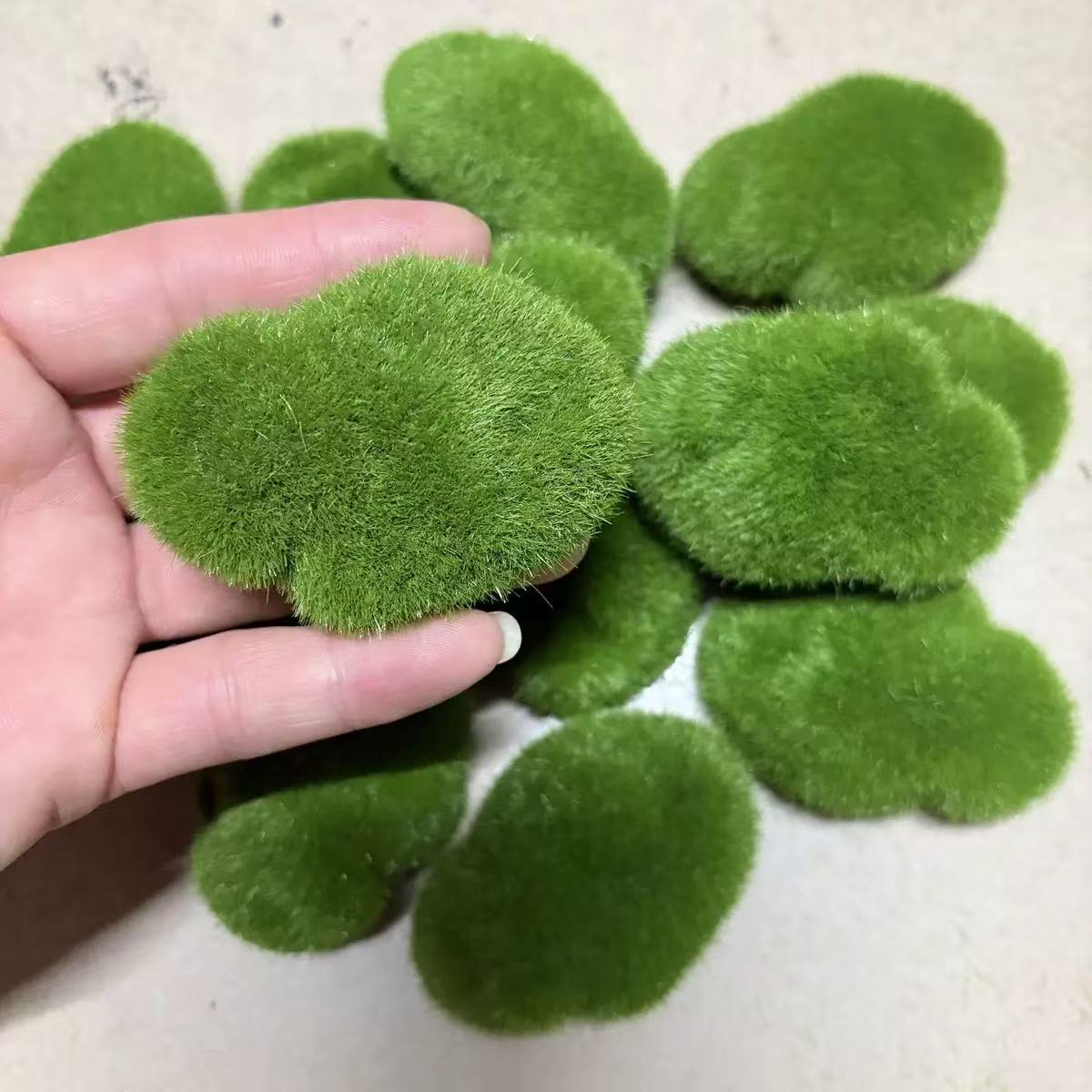 假苔藓石头仿真青苔石头泡沫石头植绒绿植盆景装饰微景观摆件拍摄道具