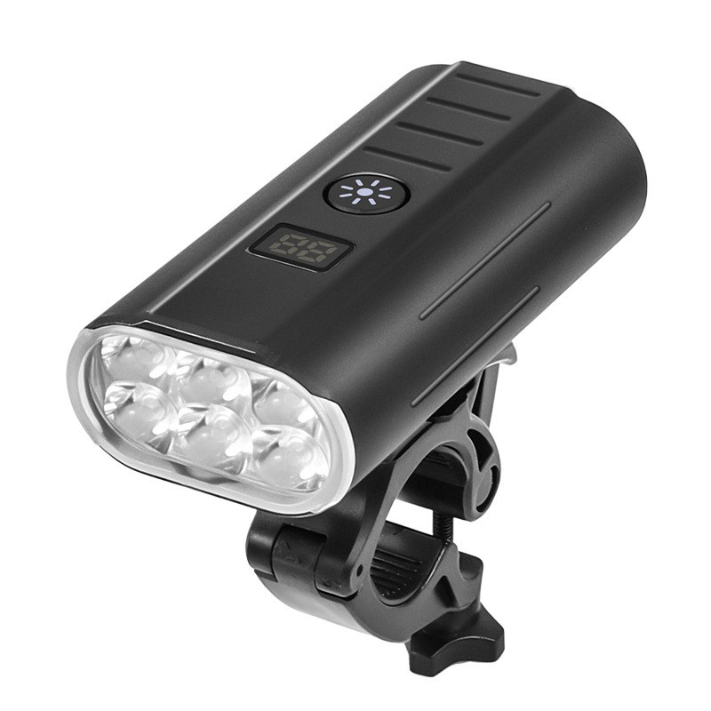 240918 faros 6 luces aleación de aluminio USB faros recargables faros de bicicleta iluminación de bicicleta faros de noche luz brillante linterna