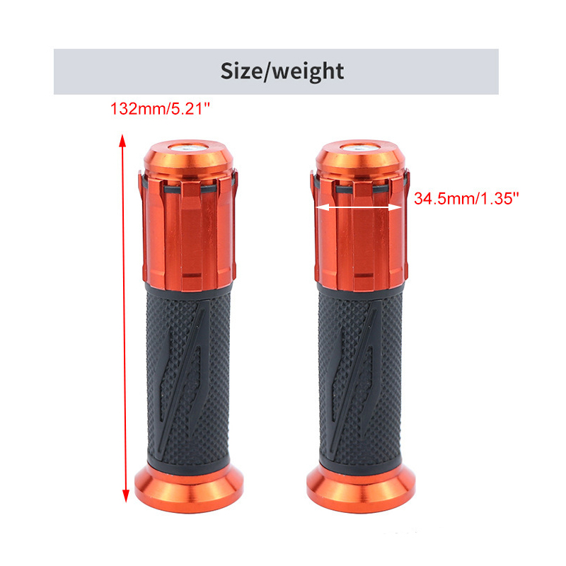 Suvs Universal handle cover Motorcycle Universal Accessories Rubber CNC aluminum alloy head handle glue details Picture