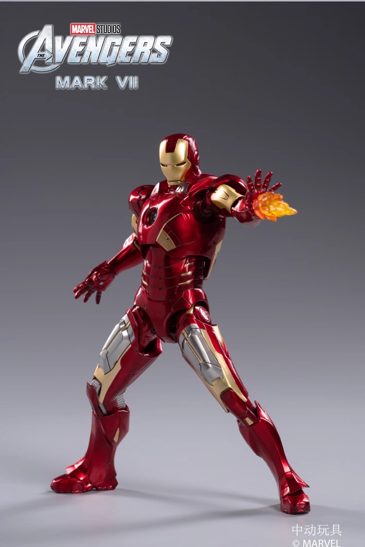 Zhongdong MK7 Iron Man Marvel Avengers 6 Glowing Luxury figurine Spider-Man figurine Gift pic 3
