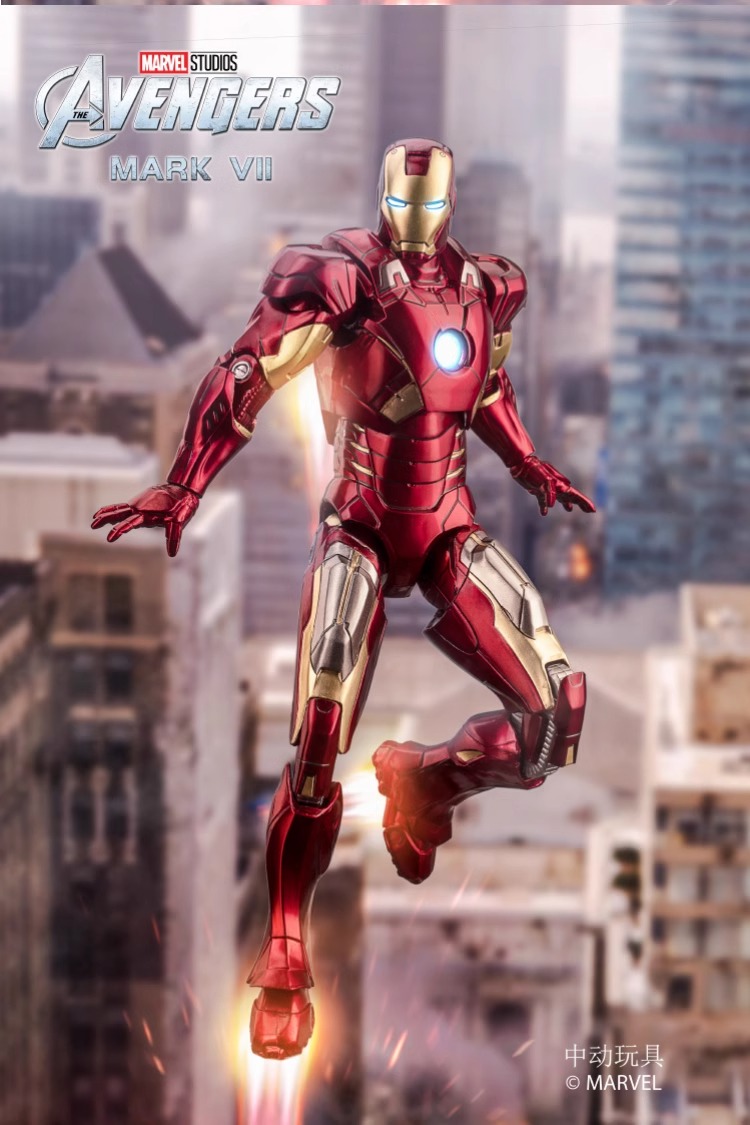 Zhongdong MK7 Iron Man Marvel Avengers 6 Glowing Luxury figurine Spider-Man figurine Gift pic 9