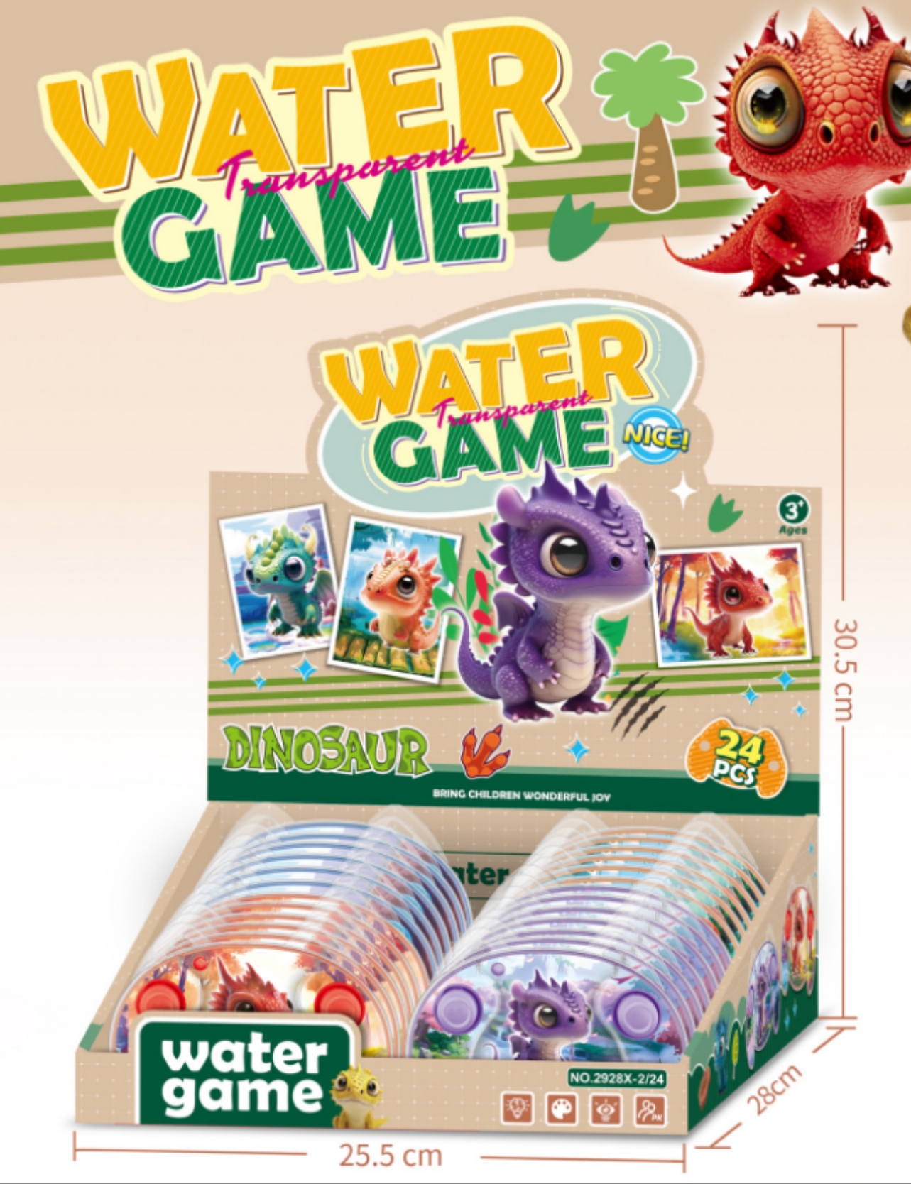 New children's dinosaur-themed ring-toss game, a creative interactive toy made of safe and environmentally friendly materials with animal image design