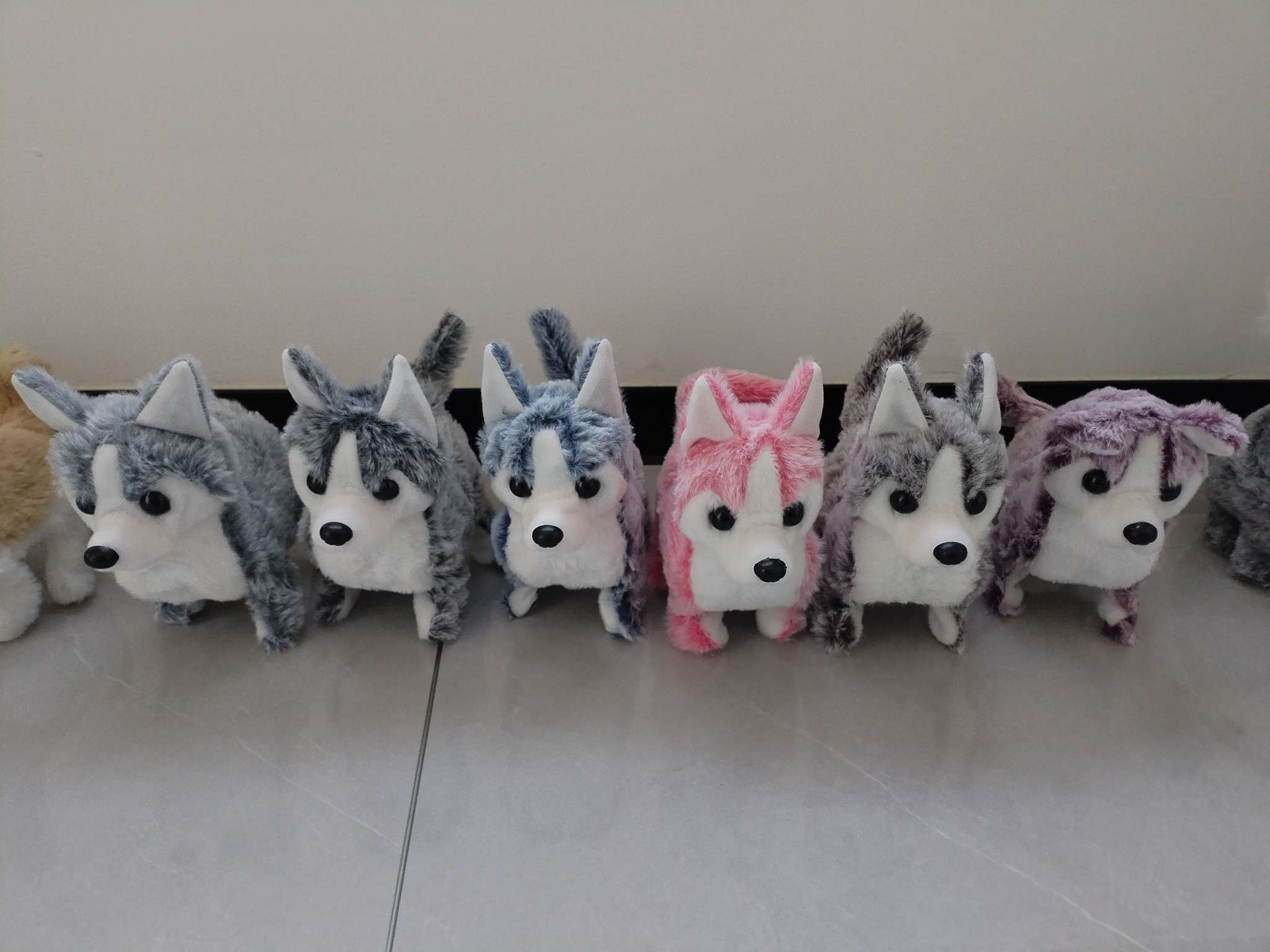 电动哈士奇毛绒玩具电动毛绒玩具电动小狗