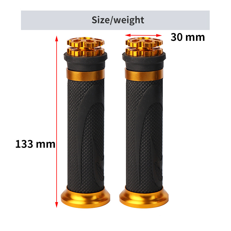 Wholesale of CNC aluminum alloy handlebar covers for motorcycles, rubber handlebars, and universal handlebar covers for electric motorcycles, 22/24MM Specification image