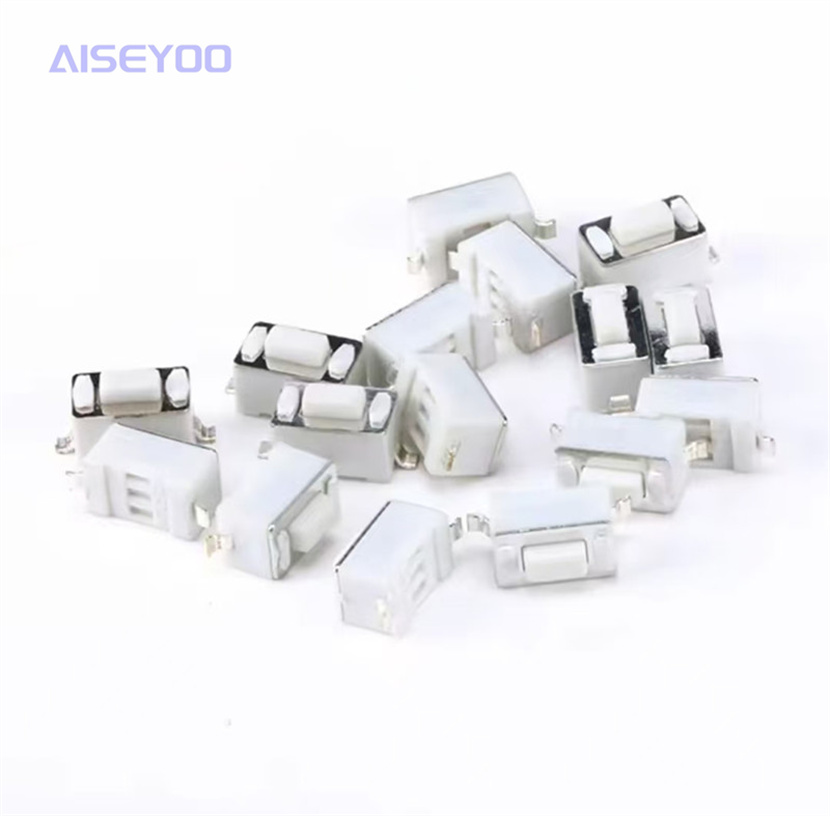 3*6*4.3/5mm two-legged vertical surface mount white handle touch switch, temperature-resistant microswitch