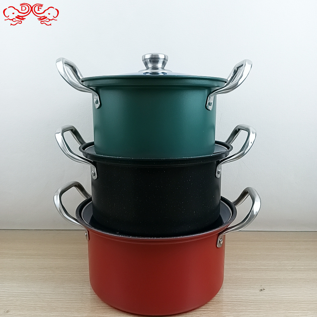 DF99124 Composite Steel 22/24/26 three-piece set (Tourmaline non-stick Pan) DF TRADINGHOUSE