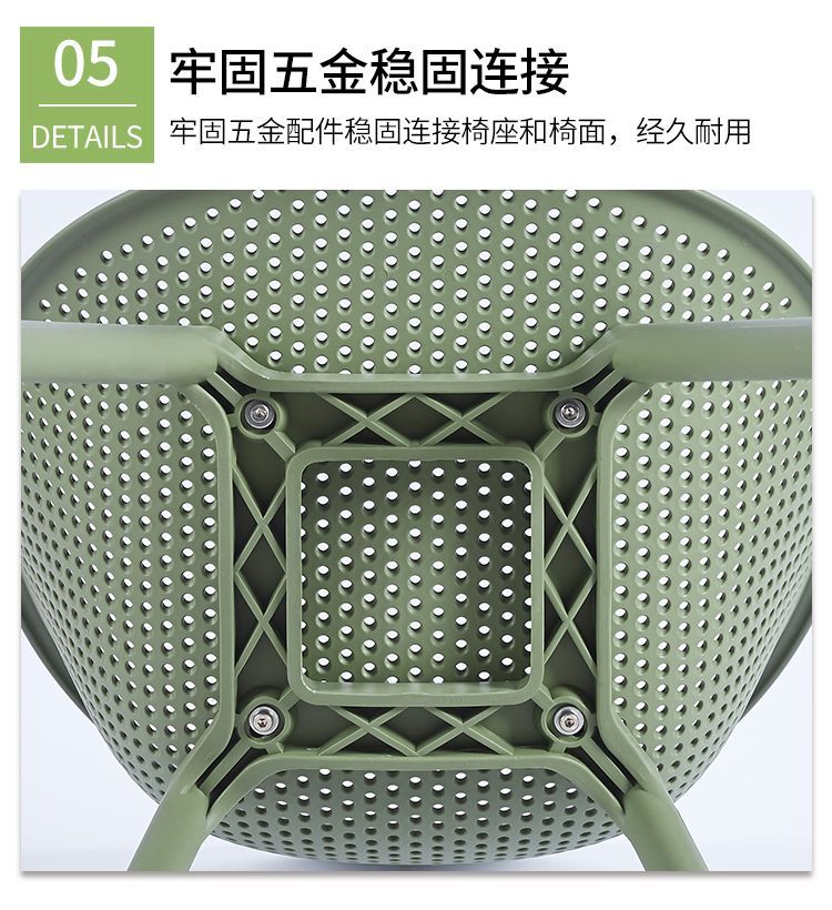 北欧家用餐椅现代简约凳子办公休闲洽谈加厚塑料椅餐厅客厅接待椅详情15