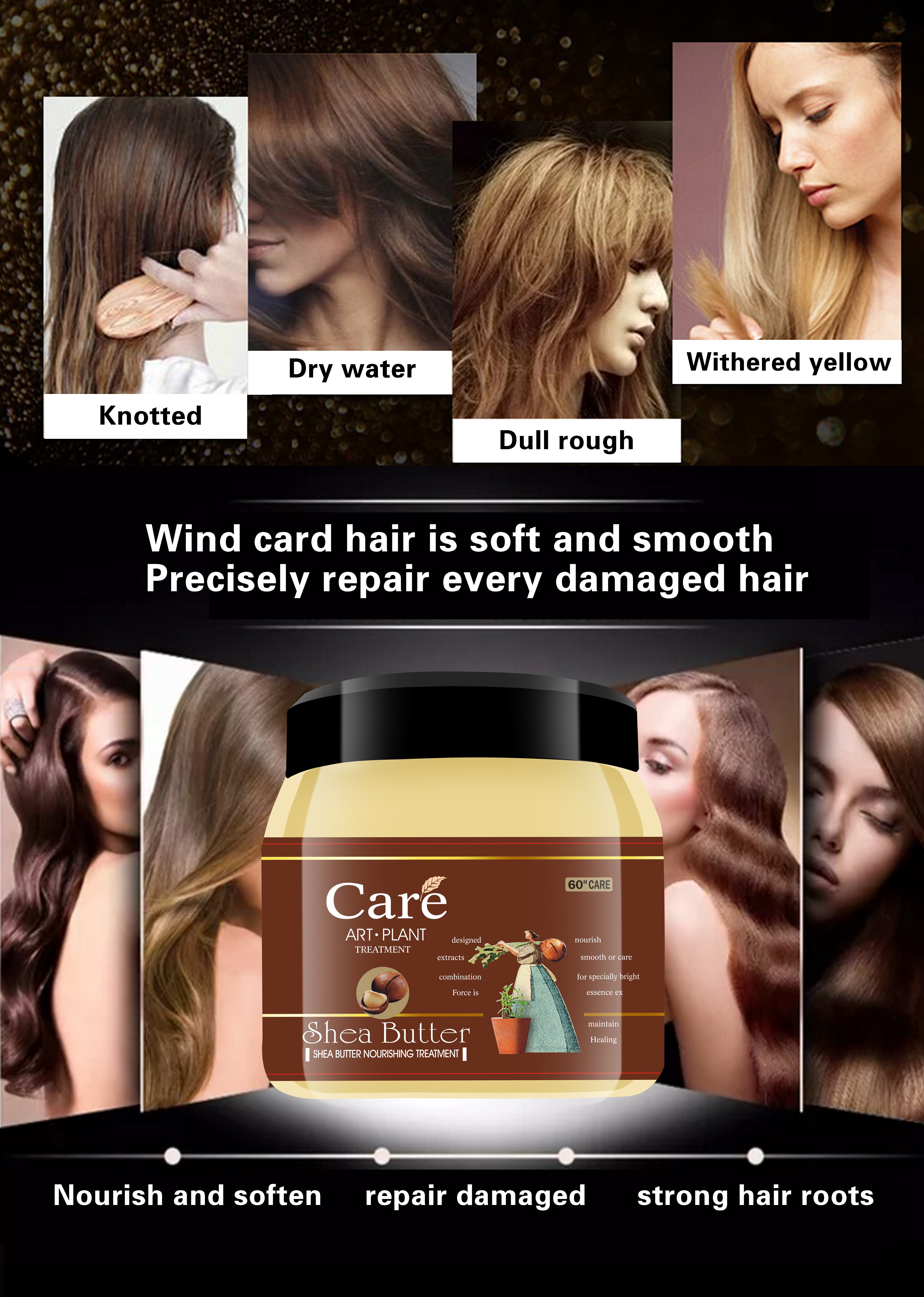 ROUSHUN shea butter hair treatment Application Scenario