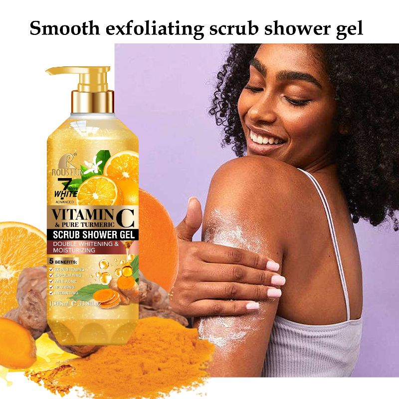 ROUSHUN 柔顺VC磨砂沐浴露 Vitamin C Scrub Shower Gel详情6