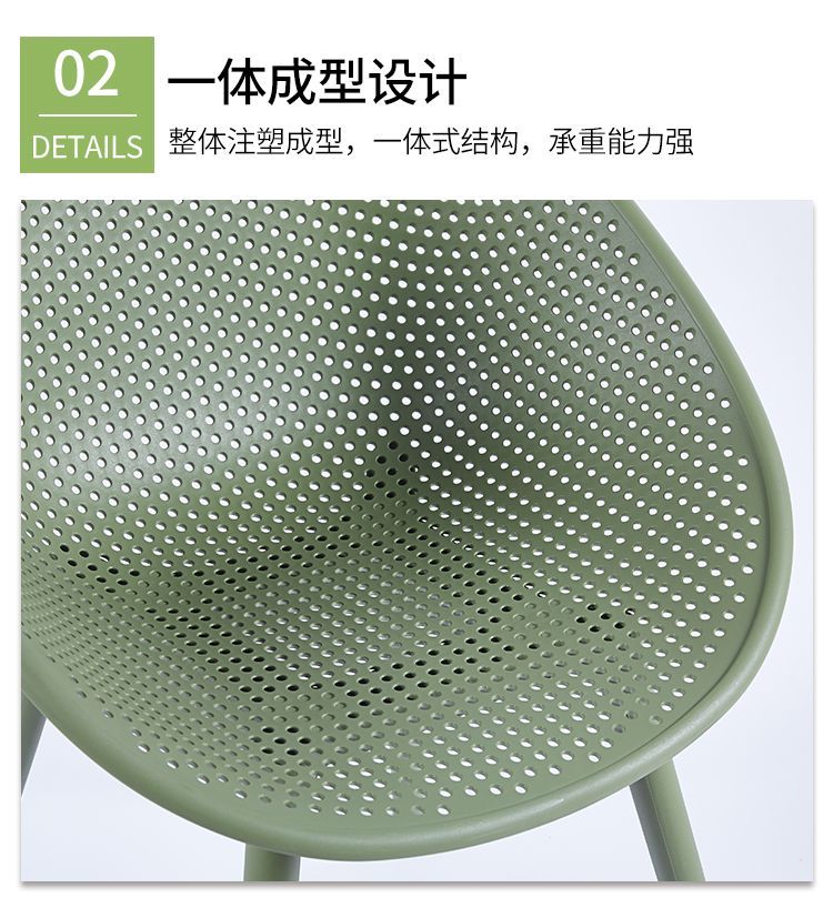 北欧家用餐椅现代简约凳子办公休闲洽谈加厚塑料椅餐厅客厅接待椅详情12