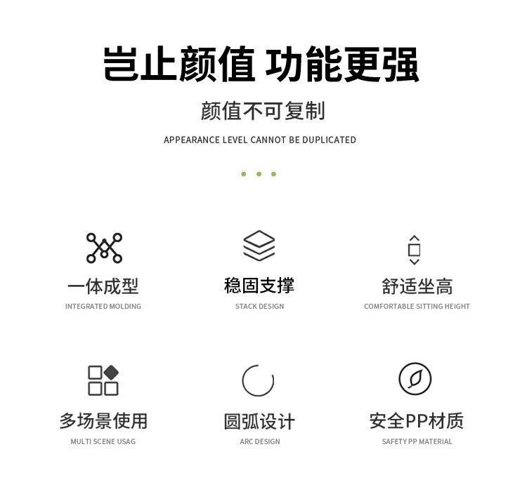 北欧家用餐椅现代简约凳子办公休闲洽谈加厚塑料椅餐厅客厅接待椅详情2