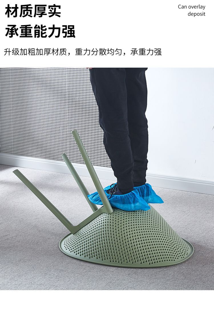 北欧家用餐椅现代简约凳子办公休闲洽谈加厚塑料椅餐厅客厅接待椅详情10
