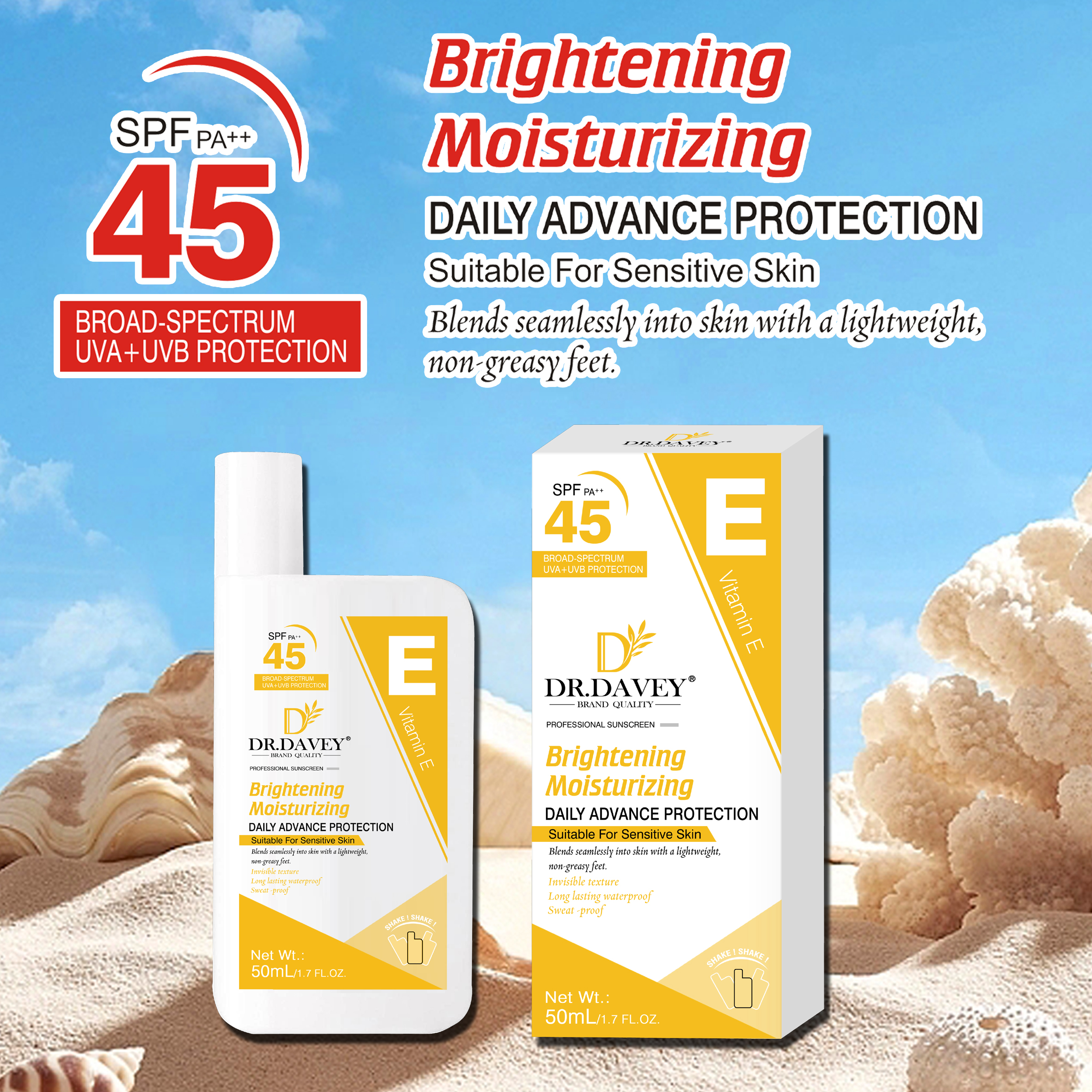 ROUSHUN Soft SPF 45 VE Sunscreen Cream Specification image