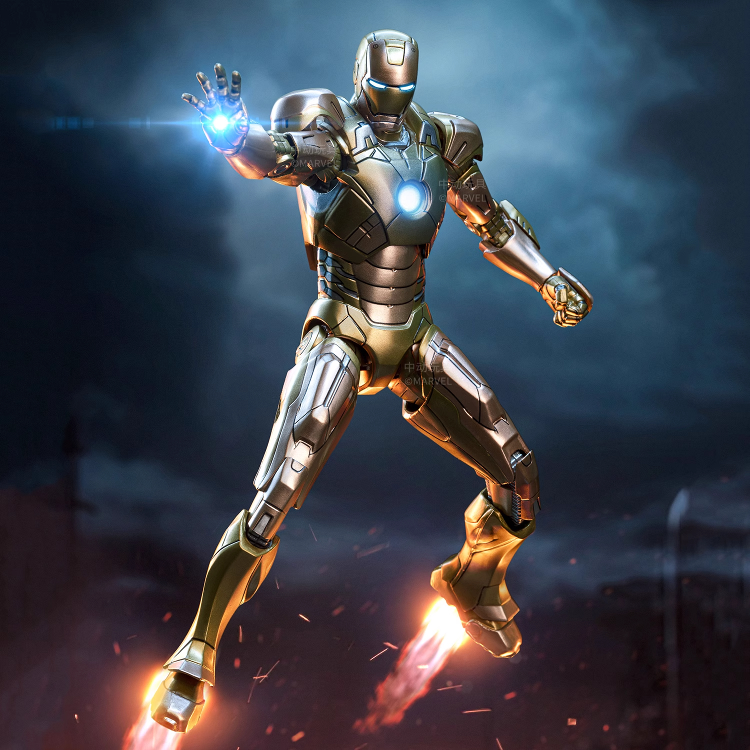 Iron Man Mid-Motion official MK21 figurine toy, Marvel's Avengers action gift peripheral 7-inch Application Scenario