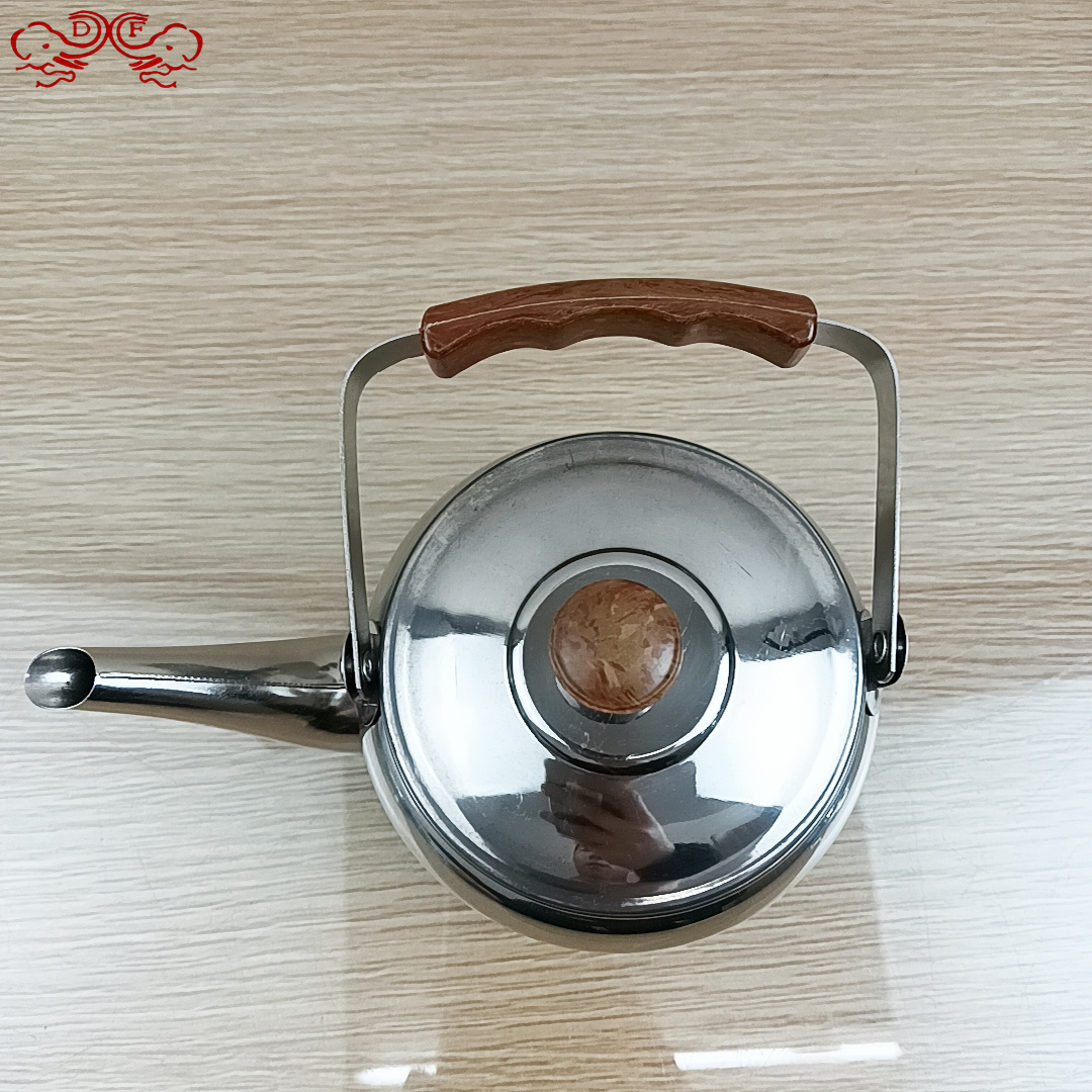 DF99956 stainless steel non-magnetic lily water kettle, induction cooker kettle, teapot, household hand-rinsing kettle, retro water kettle three-piece set, DF TRADINGHOUSE Item Picture