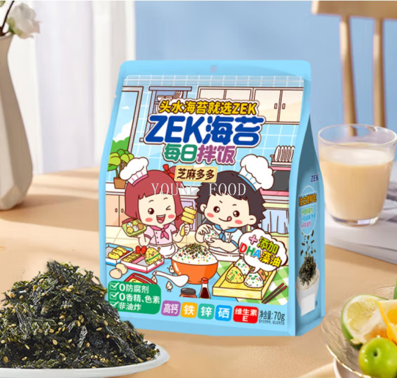 包邮！ZEK蔬菜多多每日拌饭海苔70g洋什铺AQUARTE零食手办紫菜碎详情2