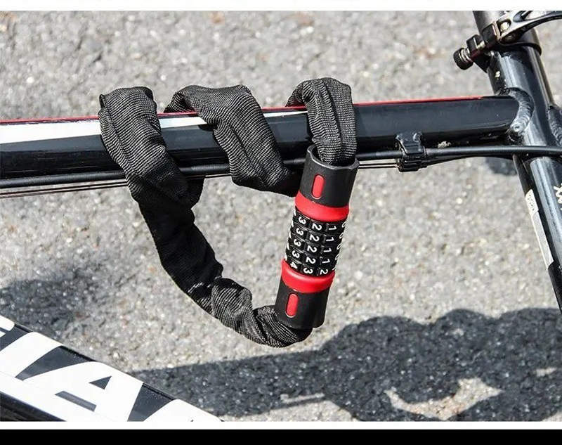 240907 Bicycle five-digit password chain lock, bicycle five-digit password lock, mountain bike chain lock, anti-theft lock pic 9