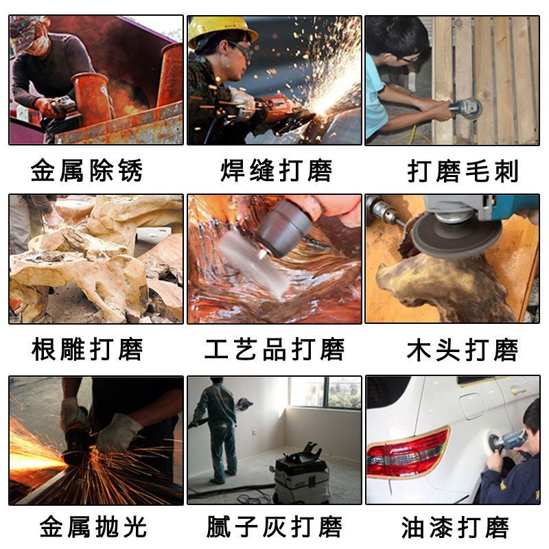 Hundred-blade, hundred-impeller, sandpaper wheel, grinding disc, Angle grinder, grinding disc, metal stainless steel polishing disc, grinding disc, wear-resistant detail image 18