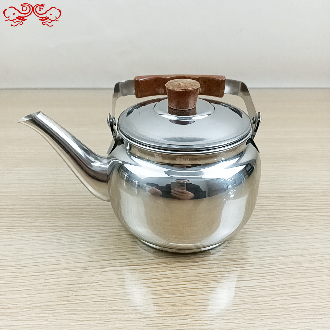 DF99956 stainless steel non-magnetic lily water kettle, induction cooker kettle, teapot, household hand-rinsing kettle, retro water kettle three-piece set, DF TRADINGHOUSE Application Scenario