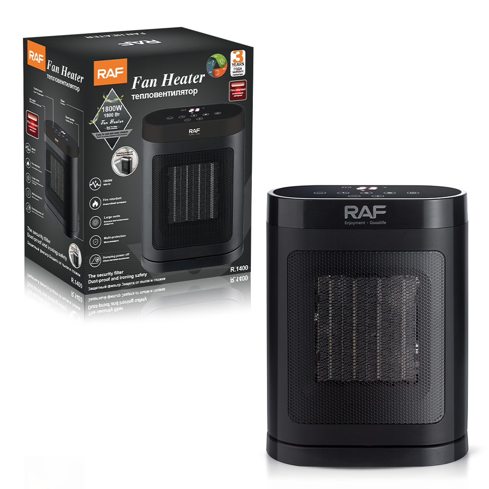 RAF European standard cross-border household digital display button heater, warm air fan, electric warm air, office desktop warm air details Picture