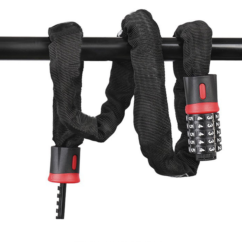 240907 Bicycle five-digit password chain lock, bicycle five-digit password lock, mountain bike chain lock, anti-theft lock Item Picture