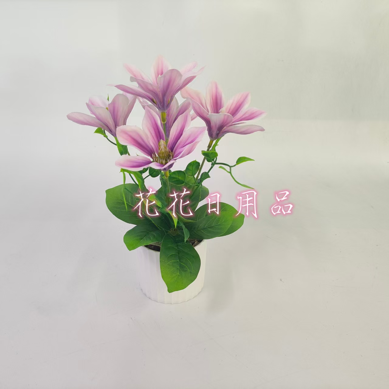 Artificial flower fake flower bonsai plastic pot magnolia decoration items details Picture