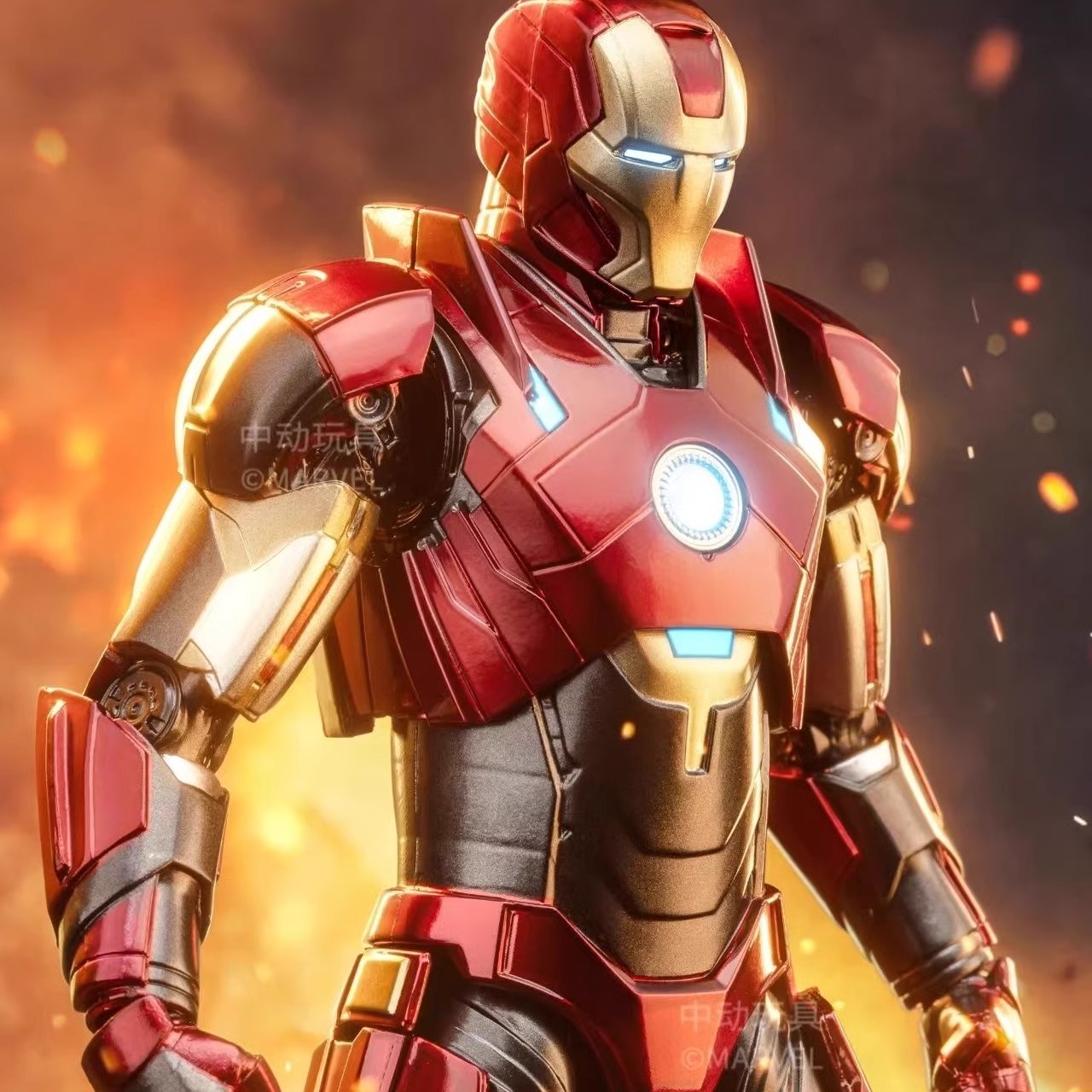 Official Marvel Iron Man 7-inch series MK16 10th Anniversary series Official model toys, trendy toys, hands-on figurines, boy gifts Application Scenario
