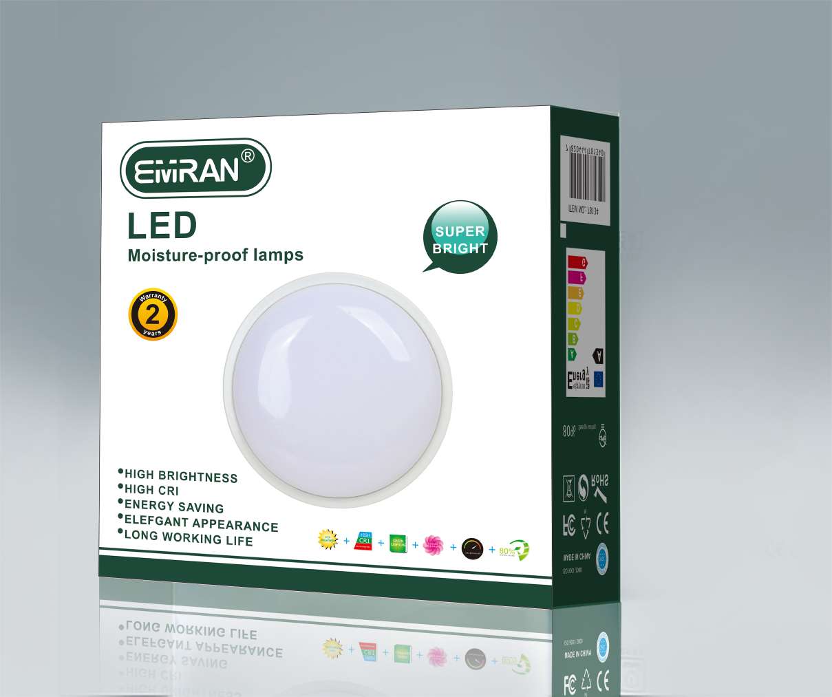 LED moisture-proof lamp round details Picture